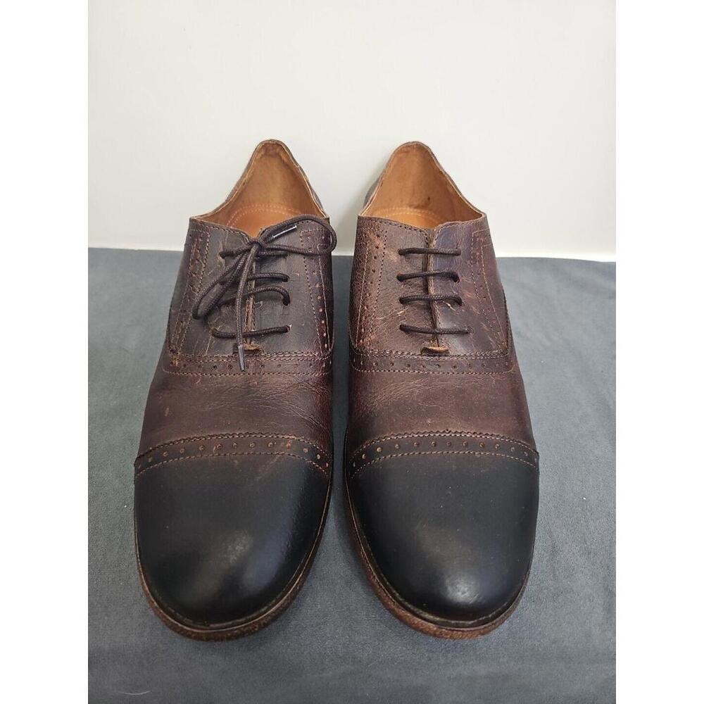 Robert Wayne Men's Oxford Shoes 13D Brown Leather Colorado Cap Toe - Picture 2 of 10